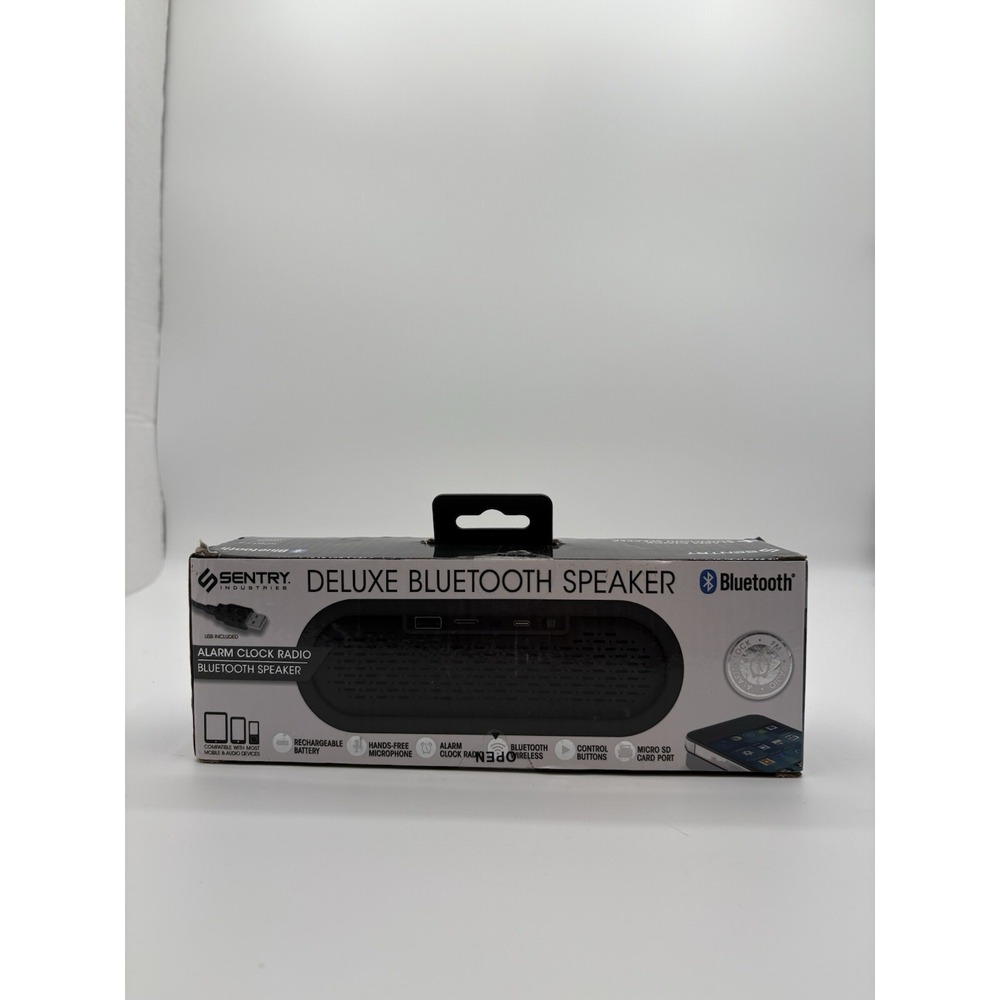Sentry Deluxe Bluetooth Speaker with Alarm Clock Radio (SPBT14)